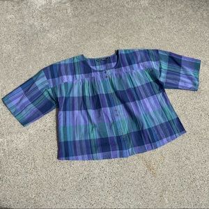 Gudrun Sjoden Multicolor Plaid Blouse